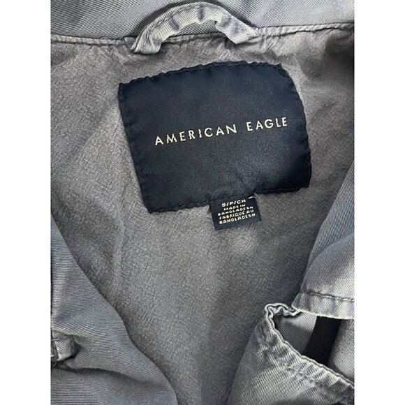 5/$25 American Eagle Women's Size S‎ Blue Purple Bomber Jacket Asymmetrical - Picture 6 of 7